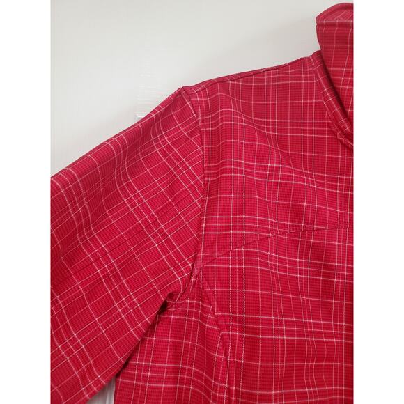 Bergans of Norway 1523 Mandal Lady Red Plaid Outdoor Belted Jacket Women's Large - Picture 5 of 16